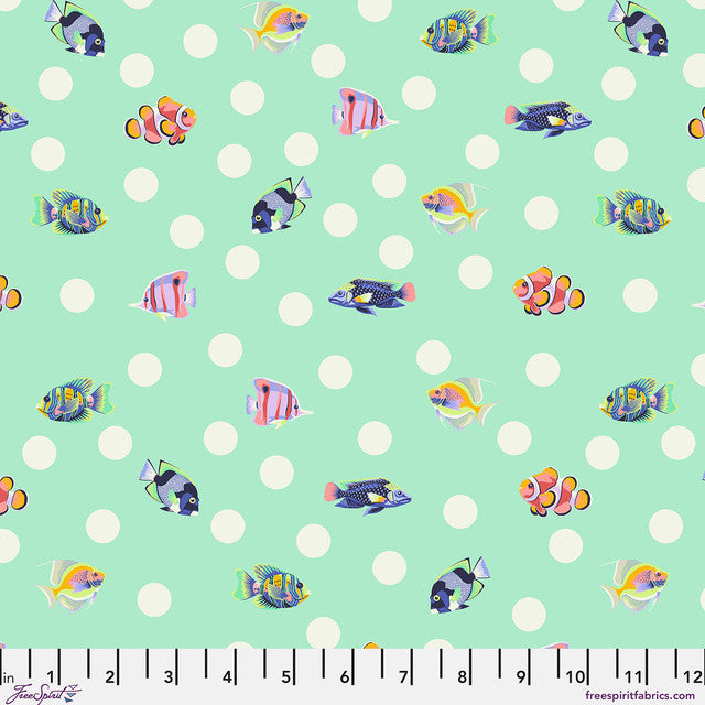 FLORAL REEF School Crossing seafoam