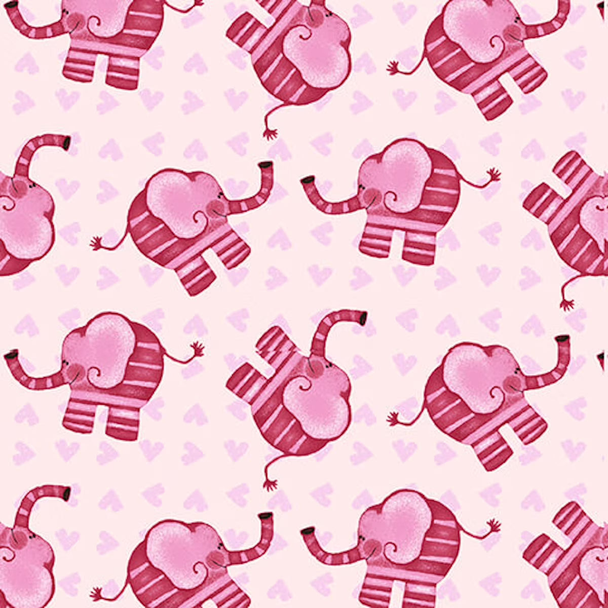 SILLY SAFARI Elephants pink