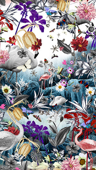CONCRETE JUNGLE Flamingo 30" Repeat