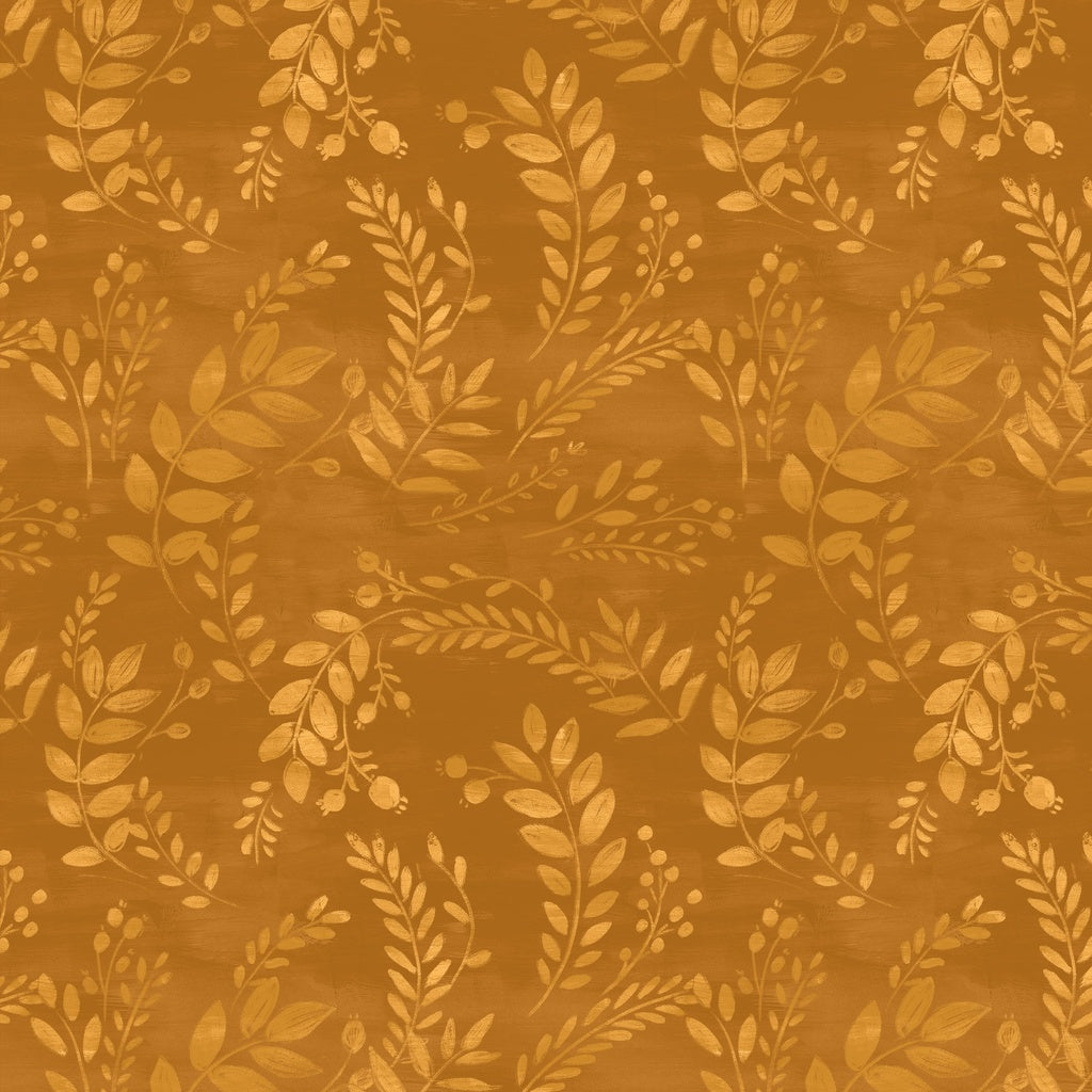 HARVEST DELIGHT Tonal Leaves dark gold