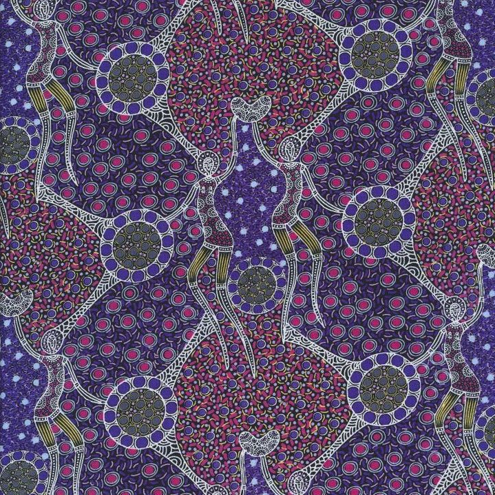 AUSTRALIAN Women Dancing Near Waterhole purple