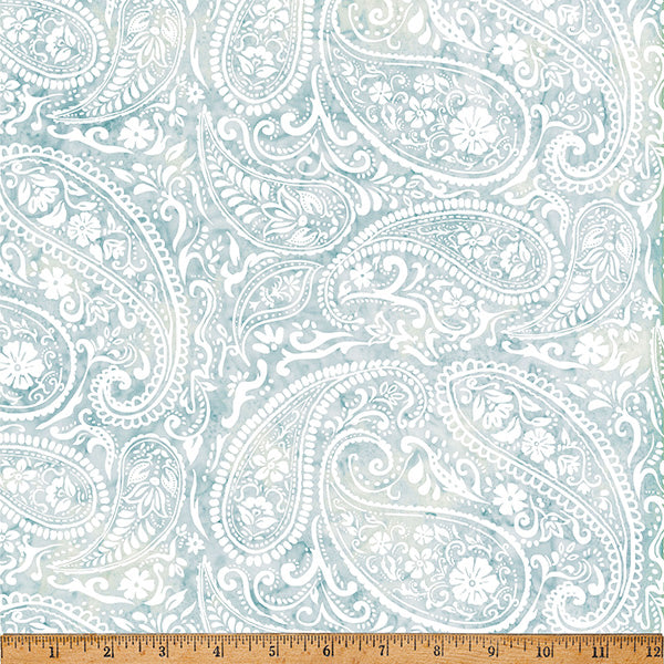CLEAR SKIES Bali Batik Paisley iceberg