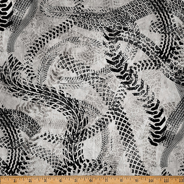 HAMMER DOWN Tire Tracks Gray