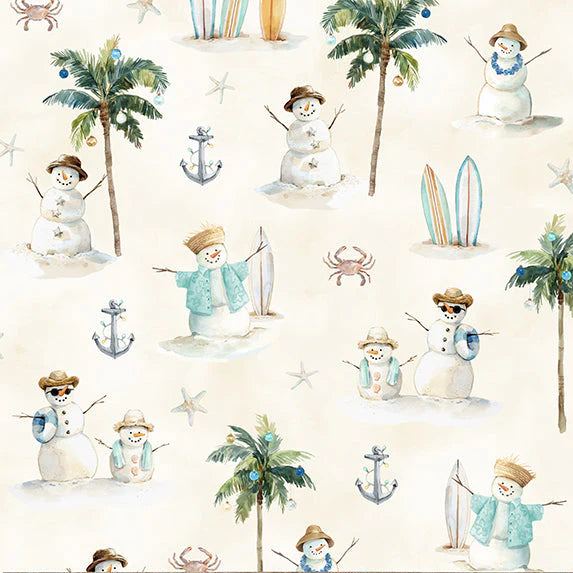 SEAS & GREETINGS Palm Trees & Snowmen Sand
