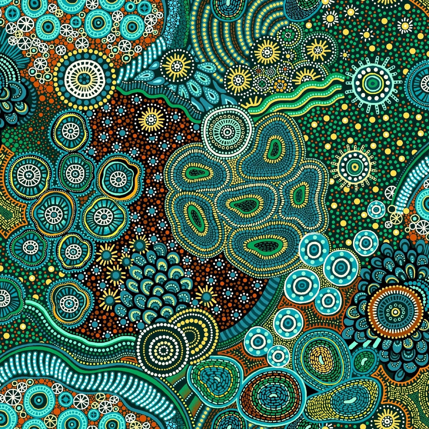 BAIAME'S SPIRIT Patchwork green