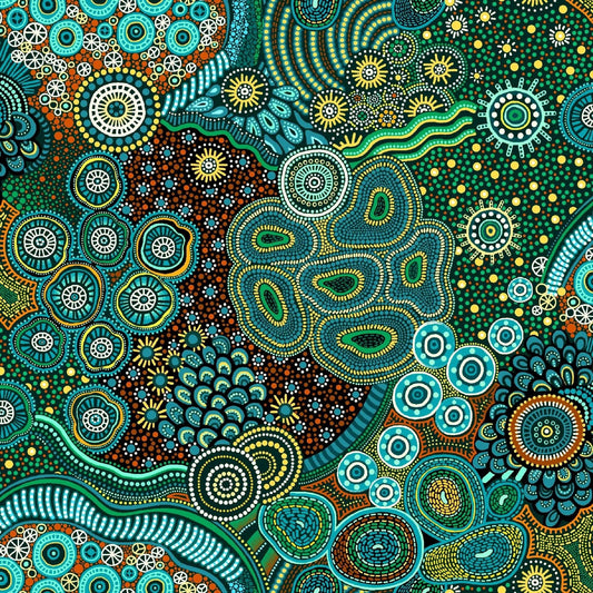 BAIAME'S SPIRIT Patchwork green