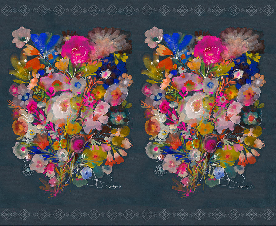 SWEET SOMETHINGS LG Delphiniums 36"x42" Panel