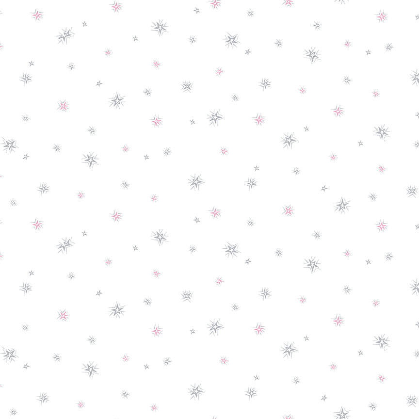 MORE SPACED OUT Tossed Stars gray
