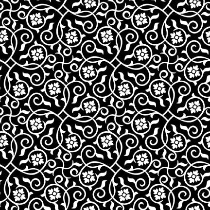PARADOX II Flower with Scroll black