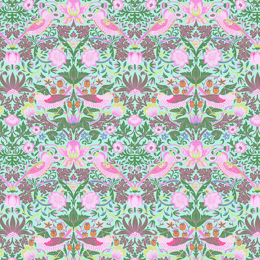 KAFFE X MORRIS & CO Strawberry Thief aqua