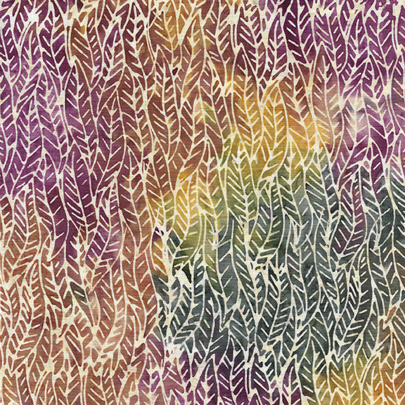 EARTHLY STORIES Braided Leaves multi purple grey yellow