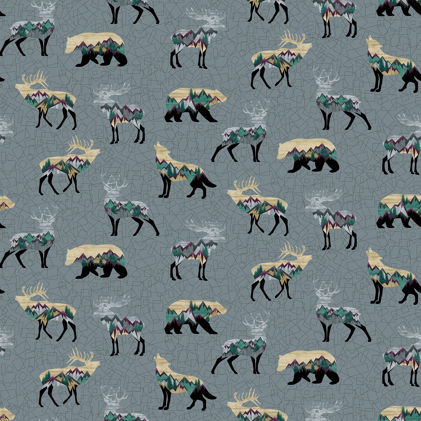 INTO THE WILD Wildlife Allover grey/multi
