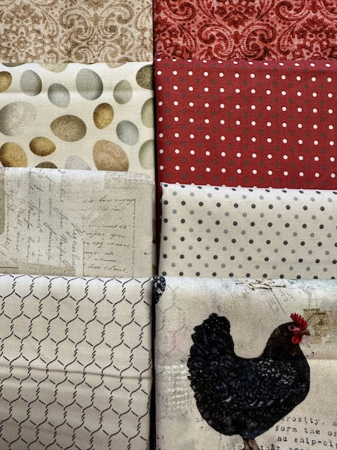 BOHO CHICK Red 8 fat quarters