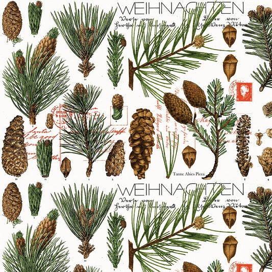 CLASSIC CHRISTMAS Botanical Pines white
