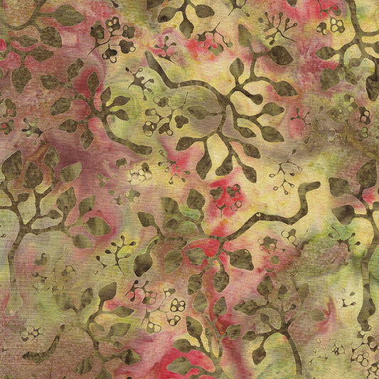 FOREST FLORA Flora multi red brown yellow
