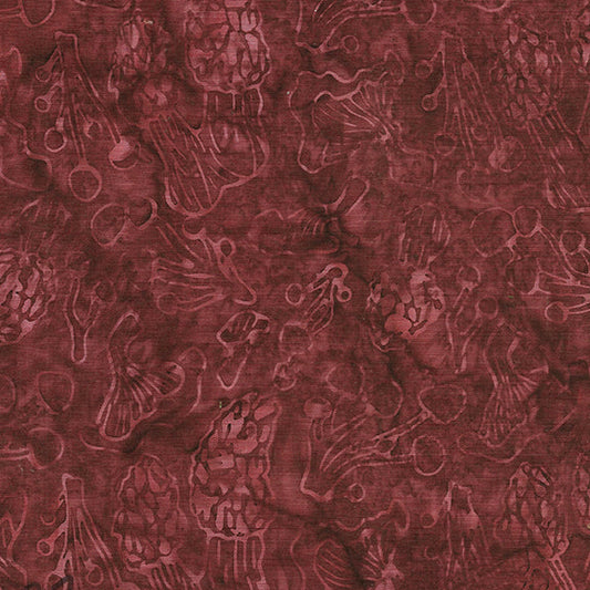 FOREST FLORA Mushroom Time red burgundy
