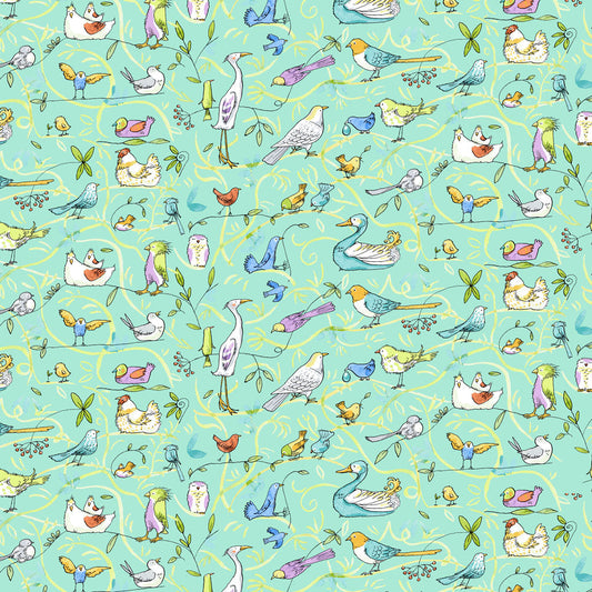WHAT FRIENDS ARE FOR Birds turquoise
