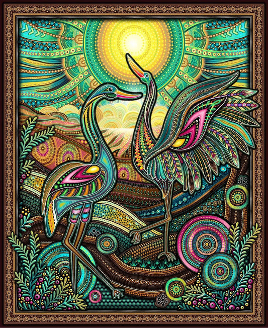 BAIAME'S SPIRIT Panel brown 36"x43"