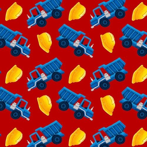 UNDER CONSTRUCTION Dump Truck Tossed Allover red