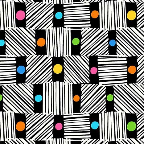 YESTERYEAR Off Set Patchwork black