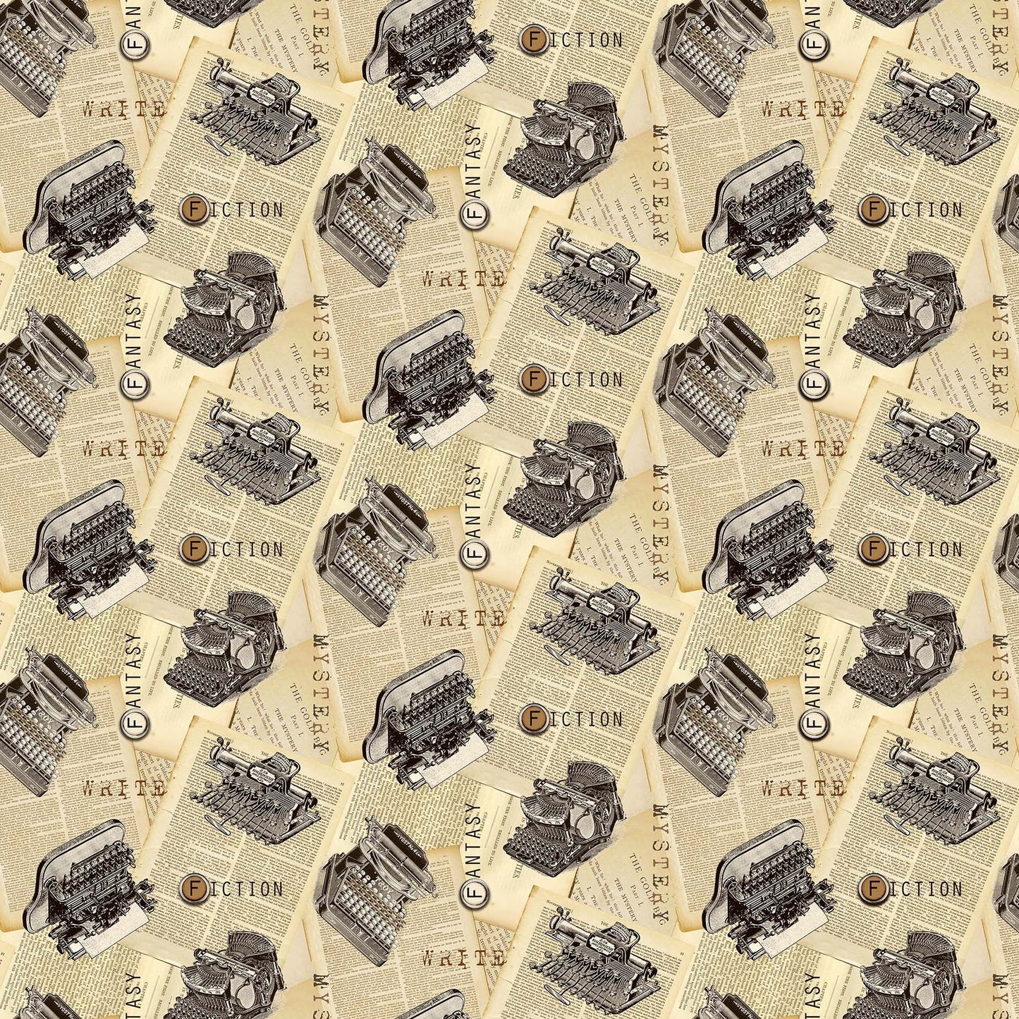 CAT TALES Typewriters beige