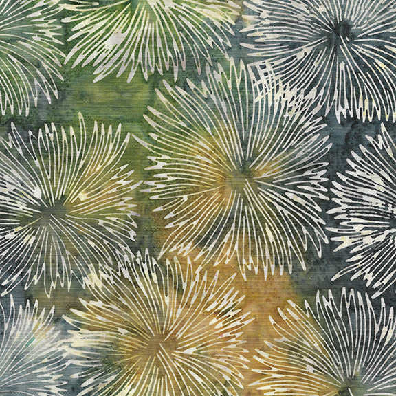 EARTHLY STORIES Ocean Flower multi green grey gold