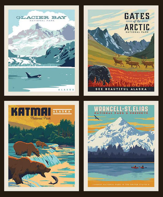 NATIONAL PARKS Alaska2 Panel 36"x43"
