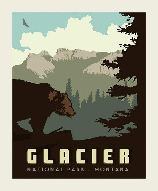 NATIONAL PARKS Glacier Panel 36"x43"