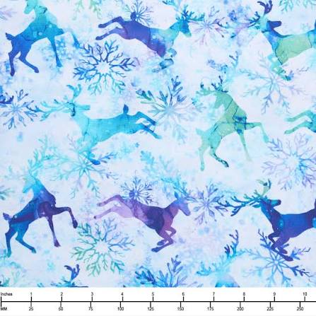 MIDWINTER MAGIC Reindeer Prance white multi