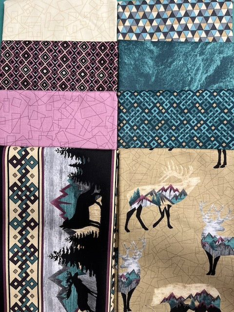 INTO THE WILD Teal 8 half yards