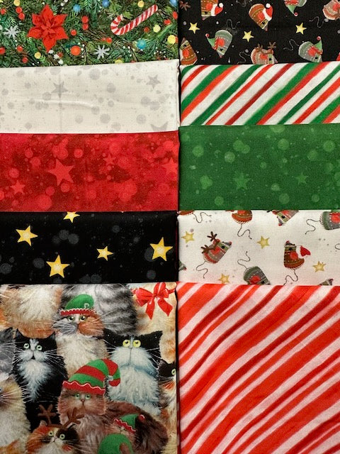 MEOWY CHRISTMAS 10 half yards