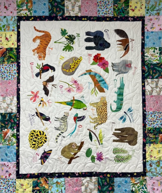PUPPY LOVE Jungle Menagerie 45"x54"