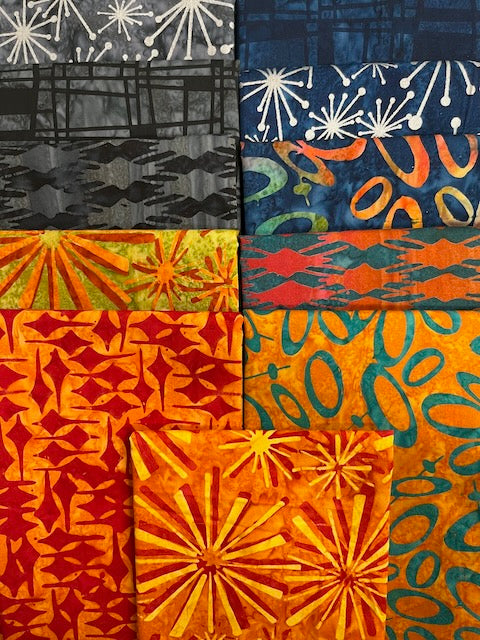 RETRO REVIVAL Rust 11 fat quarters