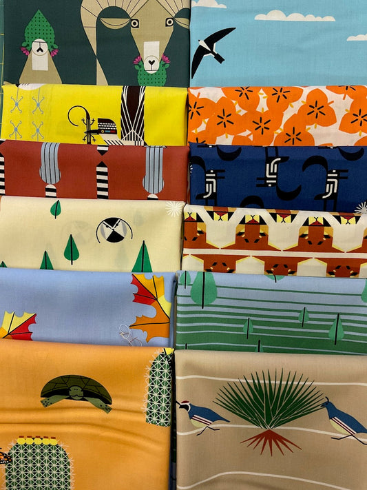 SANTA ROSA Charley Harper 12 fat quarters