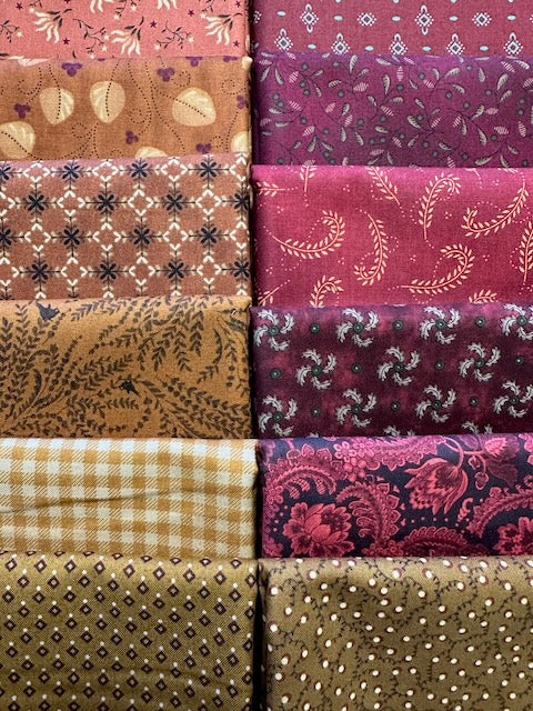 SCRAP BASKET FAVORITES Pumpkin 12 fat quarters