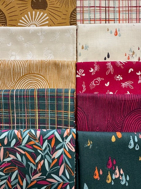 THINGS ABOVE Teal 10 Half Yards