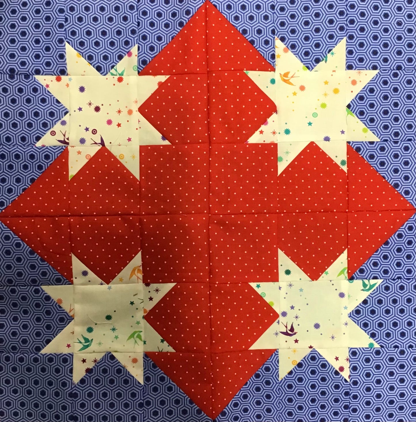 BLOCK OF THE MONTH- PARADE DAY PILLOW Tula 18"x18"
