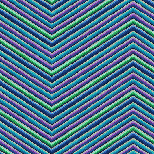 KAFFE Cheveron Stripe blue
