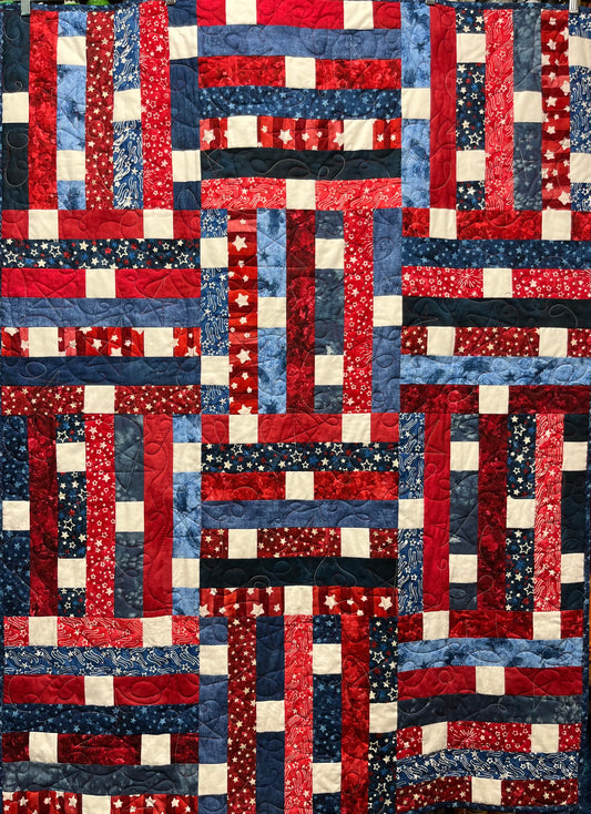 TOASTED MARSHMELLOWS Red/Blue/White 42"x56"