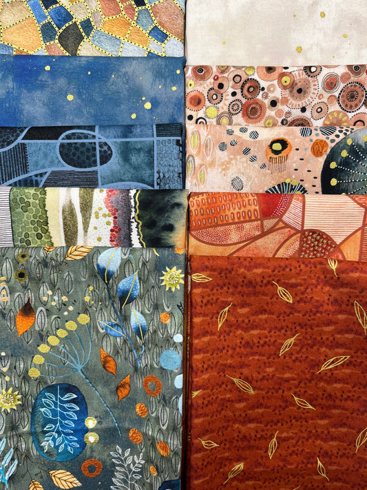 FLORA & FORM Fire 10 Fat Quarters