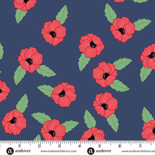 OH SAY CAN YOU SEW Poppy Fields navy