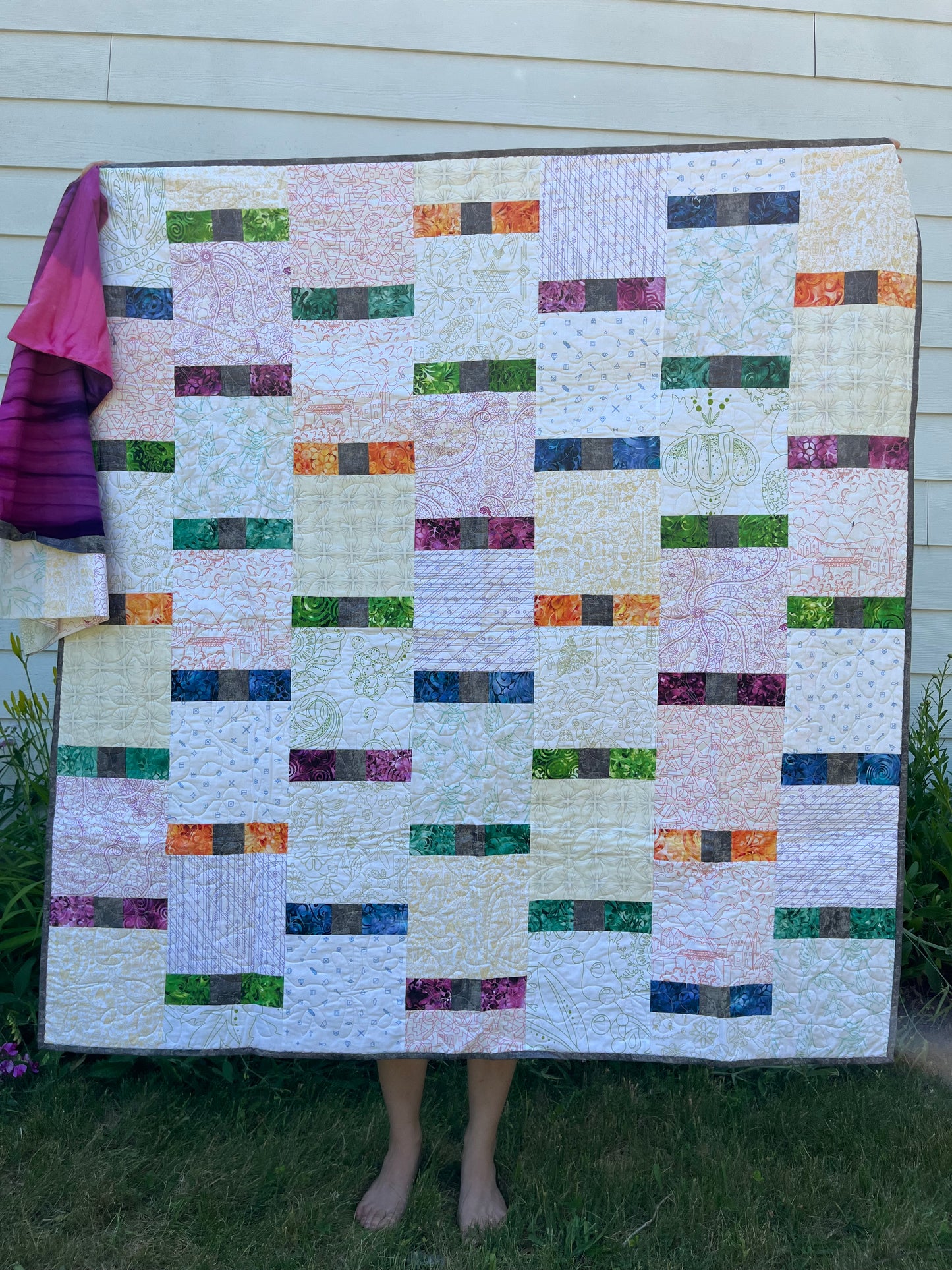 QUILT Flutterby Sun Print with Pillowcase