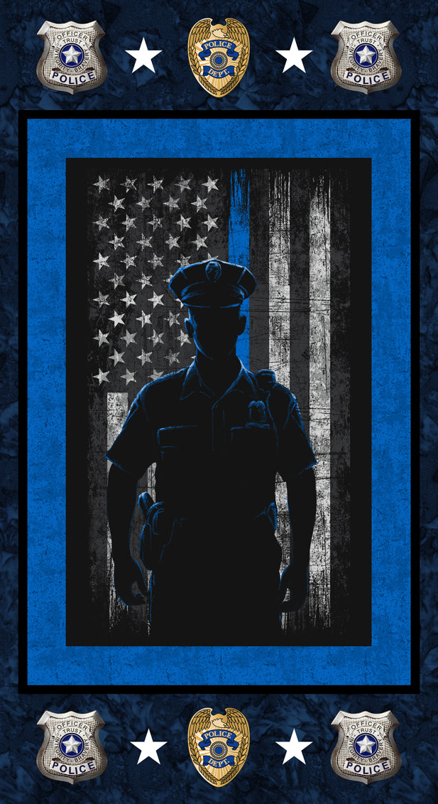 POLICE DEPT  Blue Panel 24"x43"