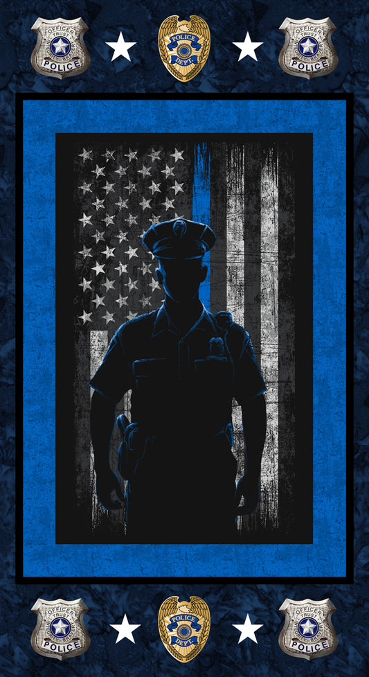 POLICE DEPT  Blue Panel 24"x43"