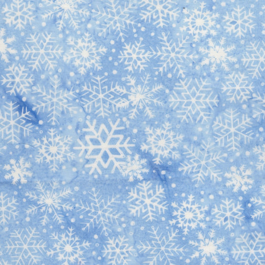 FROSTED WISHES Snowflakes blue chambray