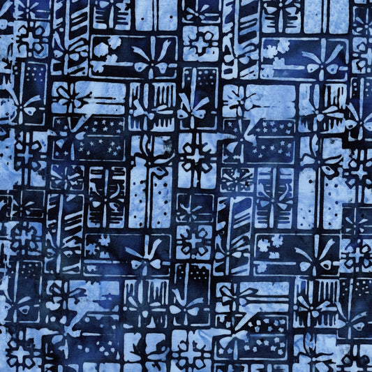 FROSTED WISHES Wrapped Presents blue cornflower