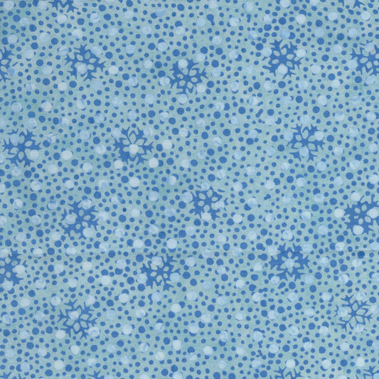 FROSTED WISHES Snowflakes and Dots blue bluebelle