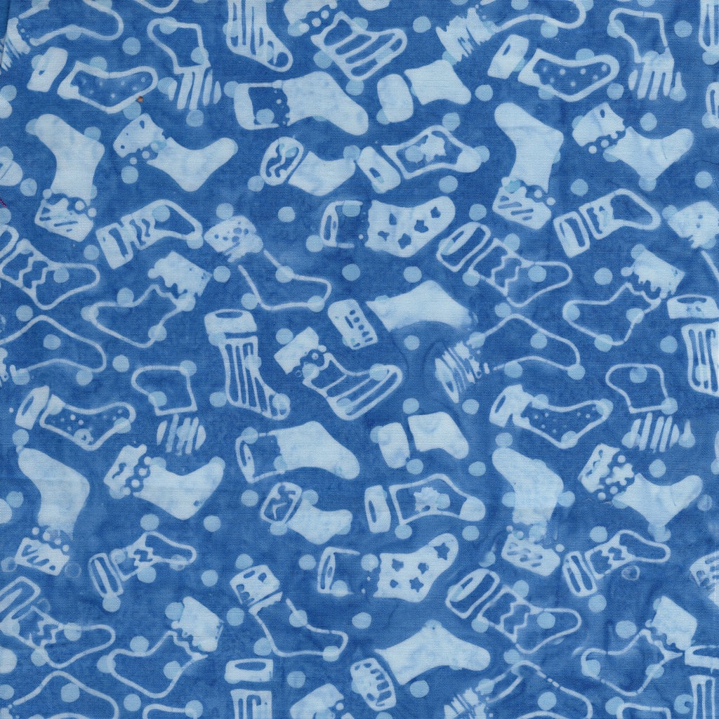 FROSTED WISHES Christmas Stockings blue azure