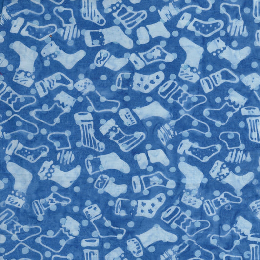 FROSTED WISHES Christmas Stockings blue azure