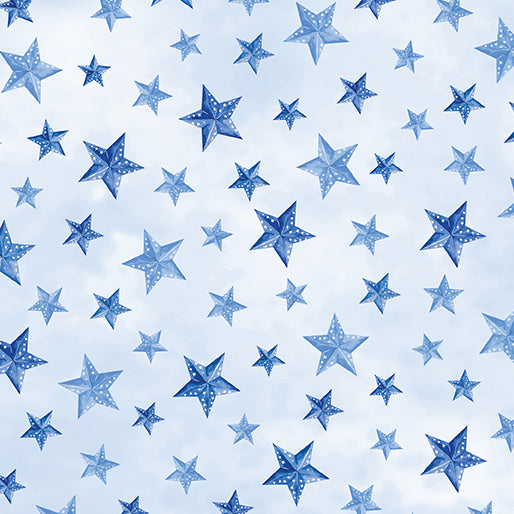 RED WHITE & SWEET Stars of Liberty light blue